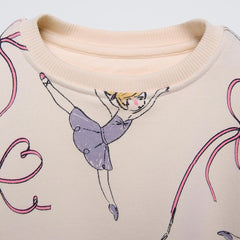 MACYS ECRU BALLERINA SWEATSHIRT