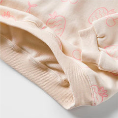 MACYS ECRU BERRIES PRINTED SWEATSHIRT