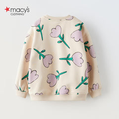 MACYS ECRU TULIP PRINTED 2 PCS SET