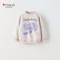 MACYS ELEPHANT PARTY PRINTED SWEATSHIRT