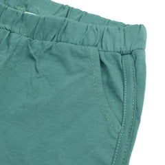MACYS GIRLS GREEN PLAIN SHORTS