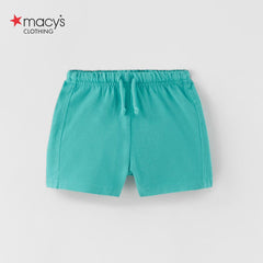 MACYS AQUA COTTON BERMUDA SHORTS