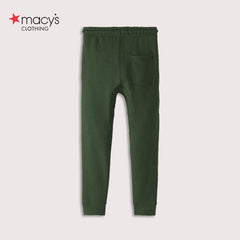 MACYS GREEN PLUSH TROUSER WITH OVERLOCKING