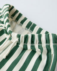 MACYS GREEN STRIPED JERSEY SHORTS