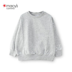 MACYS HEATHER GREY PLAIN SWEATSHIRT