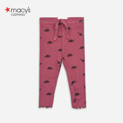 MACYS HOT PINK DINO PRINT RIBBED LEGGING -MYS25
