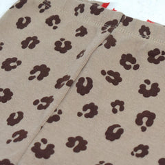 MACYS LIGHT BROWN OVERALL PRINTED LEGGING -MYS27