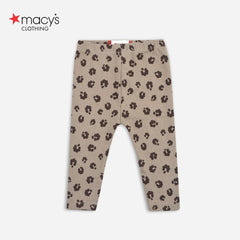 MACYS LIGHT BROWN OVERALL PRINTED LEGGING -MYS27