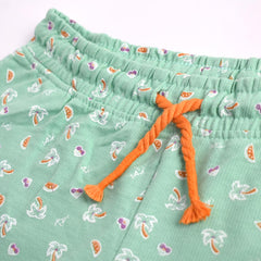 MACYS LIGHT GREEN FRUITS PRINTED GIRLS SHORTS