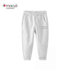 MACYS LIGHT GREY COLORFUL DAY PRINTED TROUSER