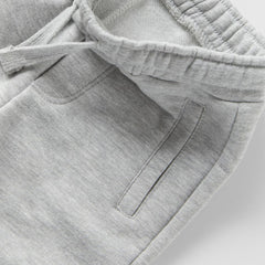 MACYS LIGHT GREY PRINTED PLUSH JOGGER TROUSER