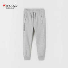 MACYS LIGHT GREY PRINTED PLUSH JOGGER TROUSER