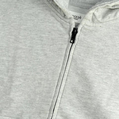 MACYS LIGHT GREY ZIPPER HOOD