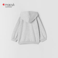 MACYS LIGHT GREY ZIPPER HOOD