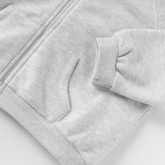 MACYS LIGHT GREY ZIPPER HOOD