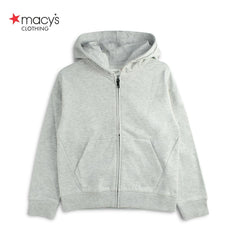 MACYS LIGHT GREY ZIPPER HOOD