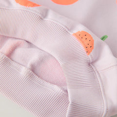 MACYS LILAC ORANGE PRINTED PLUSH SWEATSHIRT 2 PCS SET