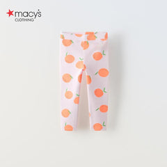 MACYS LILAC ORANGE PRINTED PLUSH SWEATSHIRT 2 PCS SET