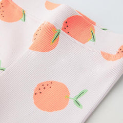 MACYS LILAC ORANGE PRINTED PLUSH SWEATSHIRT 2 PCS SET