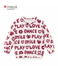 MACYS LOVE & PLAY SWEATSHIRT WITH RIBBED TROUSER SET
