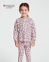 MACYS MUAVE ANIMAL PRINTED SWEATSHIRT 2 PCS SET