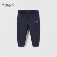 MACYS NAVY BLUE BOLD MODE SLOGAN TROUSER