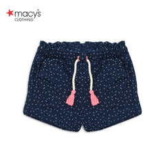 MACYS NAVY BLUE PRINTED SHORTS