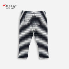 MACYS NAVY BLUE STRIPED RIBBED LEGGING -MYS32