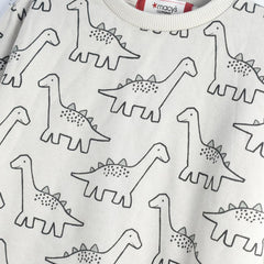 MACYS OFF WHITE DINO PRINTED SWEATSHIRT 2 PCS SET