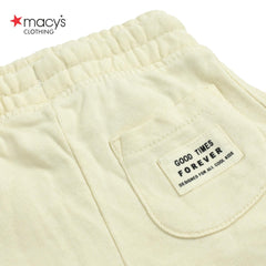 MACYS OFF WHITE GOOD TIMES PRINTED SHORT