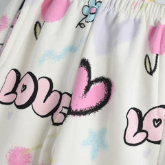 MACYS OFF WHITE GRAFITTI PLUSH TROUSER