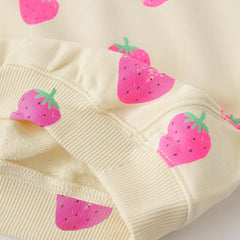 MACYS STRAWBERRY PRINT PLUSH SWEATSHIRT 2 PCS SET