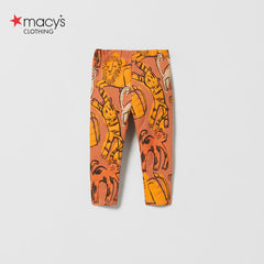 MACYS ORANGE ANIMAL PRINTED LEGGING -MYS37