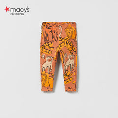 MACYS ORANGE ANIMAL PRINTED LEGGING -MYS37