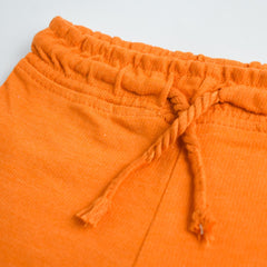 MACYS ORANGE PLAIN KIDS SHORTS
