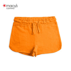MACYS ORANGE PLAIN KIDS SHORTS