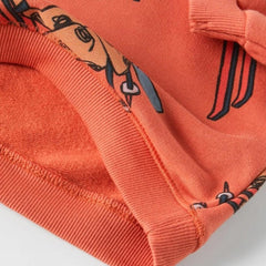 MACYS ORANGE SKIS PRINTED 2 PCS SET