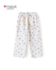 MACYS OVERALL FLORAL PLUSH SWEATSHIRT WITH TROUSER SET