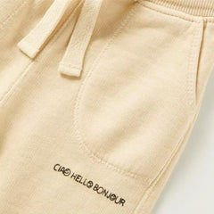 MACYS PASTEL YELLOW CIAO JOGGER TROUSER