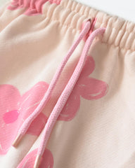 MACYS PINK FLOWERS PLUSH SWEATSHIRT WITH TROUSER SET