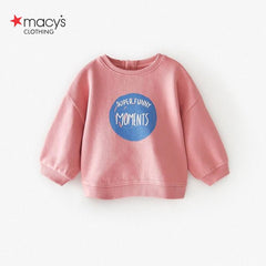 MACYS PINK FUNNY MOMENTS PRINTED SWEATSHIRT