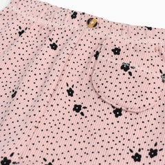 MACYS PINK PRINTED RIBBED LEGGING -MYS39