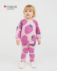 MACYS PINK RASPBERRY SWEATSHIRT 2 PCS SET