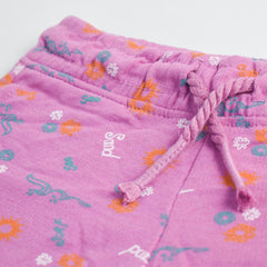 MACYS PINK SAND PRINTED GIRLS SHORTS