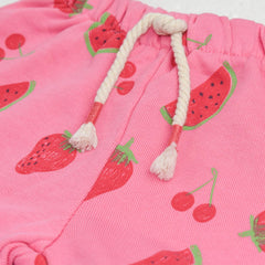 MACYS PINK FRUITY T-SHIRT WITH SHORT SET