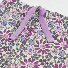 MACYS PURPLE FLORAL PRITED RIB LEGGING -MYS42