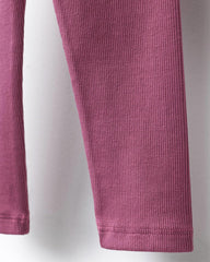 MACYS PURPLE RIBBED LEGGING