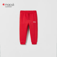 MACYS RED BOLD MODE SLOGAN TROUSER