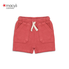 MACYS RED OTTOMAN TEXTURED SHORTS