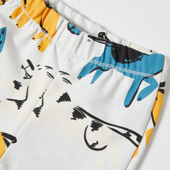 MACYS SKY BLUE DOG PRINTED LEGGING -MYS43